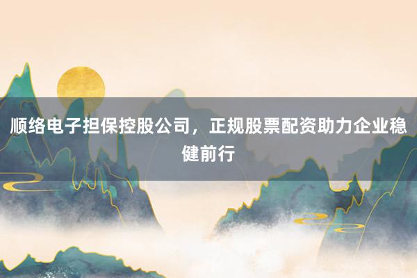 顺络电子担保控股公司，正规股票配资助力企业稳健前行