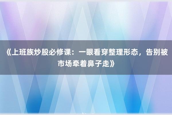 《上班族炒股必修课：一眼看穿整理形态，告别被市场牵着鼻子走》