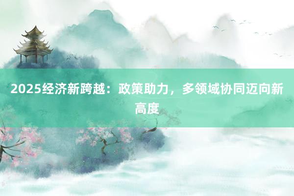 2025经济新跨越:政策助力,多领域协同迈向新高度