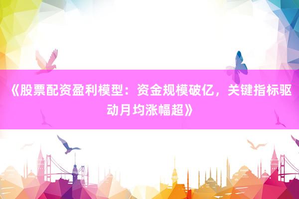 《股票配资盈利模型：资金规模破亿，关键指标驱动月均涨幅超》