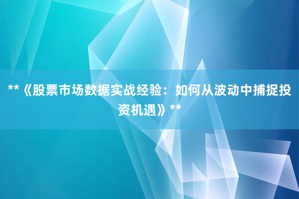 **《股票市场数据实战经验：如何从波动中捕捉投资机遇》**